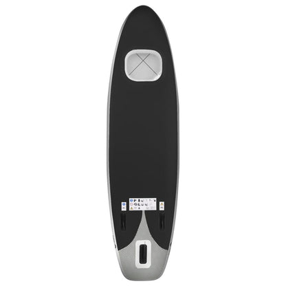 SUP-Board-Set Aufblasbar Schwarz 330x76x10 cm - Pazzar.ch