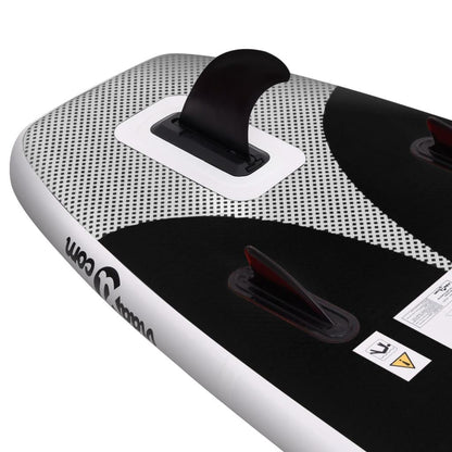 SUP-Board-Set Aufblasbar Schwarz 330x76x10 cm - Pazzar.ch