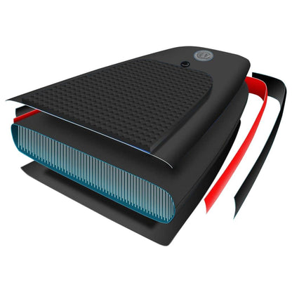 SUP-Board-Set Aufblasbar Schwarz 330x76x10 cm - Pazzar.ch
