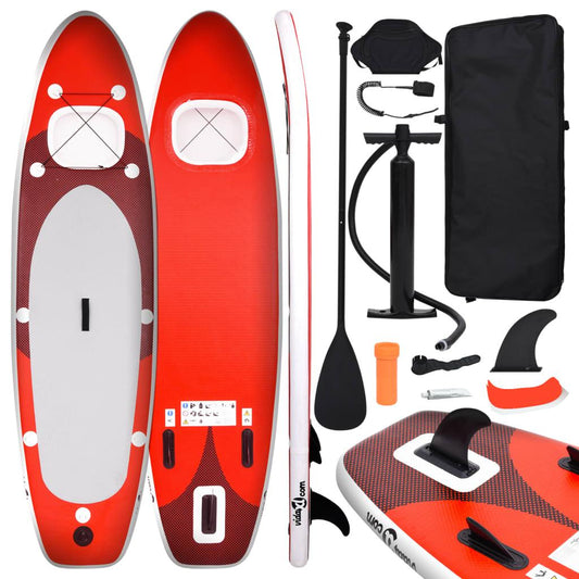 SUP-Board-Set Aufblasbar Rot 360x81x10 cm - Pazzar.ch