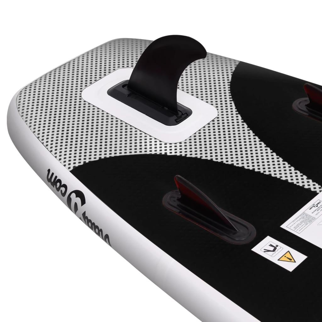 SUP-Board-Set Aufblasbar Schwarz 360x81x10 cm - Pazzar.ch