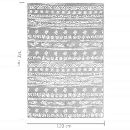 Outdoor-Teppich Grau 120x180 cm PP - Pazzar.ch