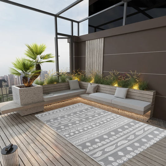 Outdoor-Teppich Grau 120x180 cm PP - Pazzar.ch
