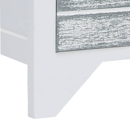 TV-Schrank Weiß und Grau 108x30x40 cm Massivholz Paulownia - Pazzar.ch