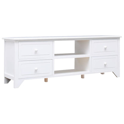 TV-Schrank Weiß 108x30x40 cm Massivholz Paulownia - Pazzar.ch