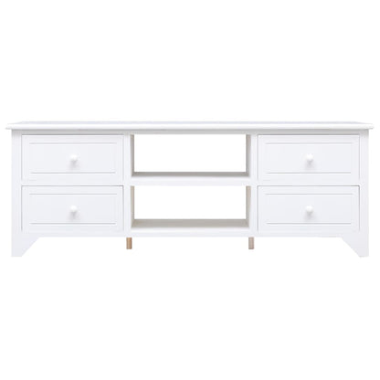 TV-Schrank Weiß 108x30x40 cm Massivholz Paulownia - Pazzar.ch