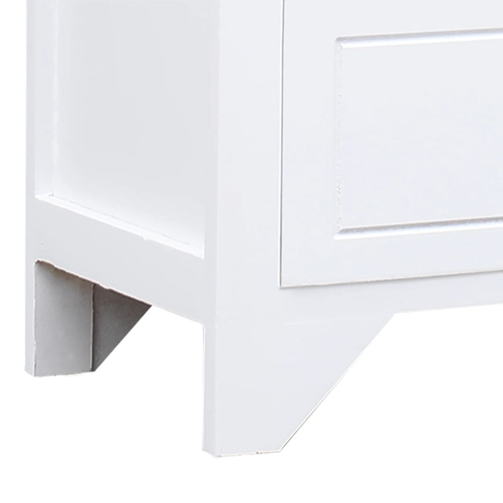 TV-Schrank Weiß 108x30x40 cm Massivholz Paulownia - Pazzar.ch