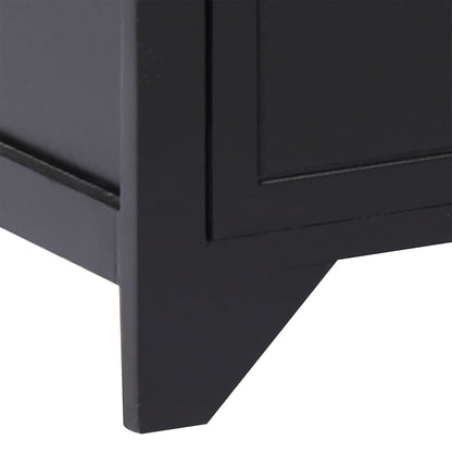 TV-Schrank Schwarz 108x30x40 cm Massivholz Paulownia - Pazzar.ch