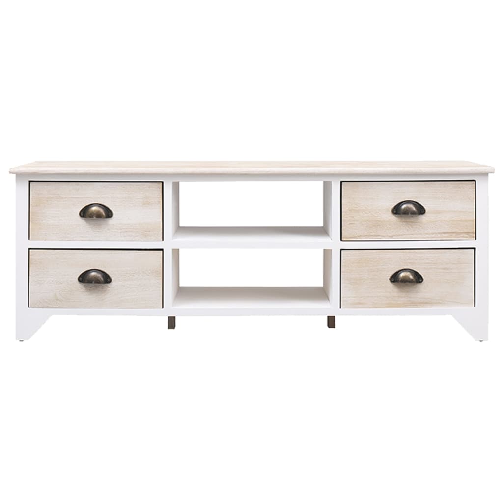TV-Schrank 108x30x40 cm Massivholz Paulownia - Pazzar.ch