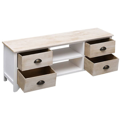 TV-Schrank 108x30x40 cm Massivholz Paulownia - Pazzar.ch