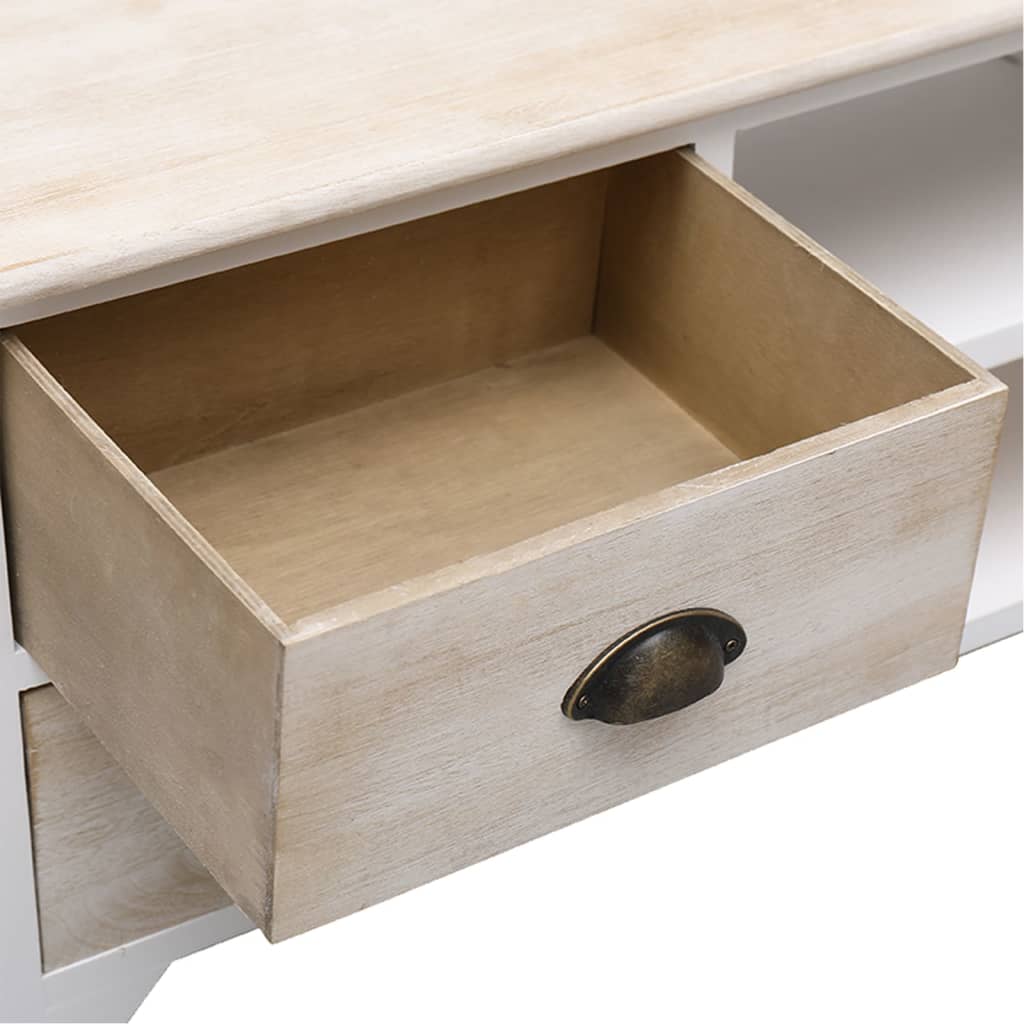 TV-Schrank 108x30x40 cm Massivholz Paulownia - Pazzar.ch