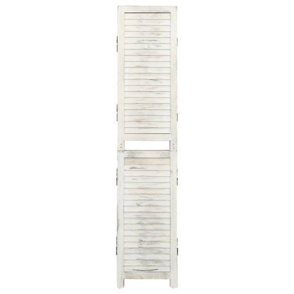 5-tlg. Raumteiler Antikweiß 178,5x166 cm Massivholz - Pazzar.ch