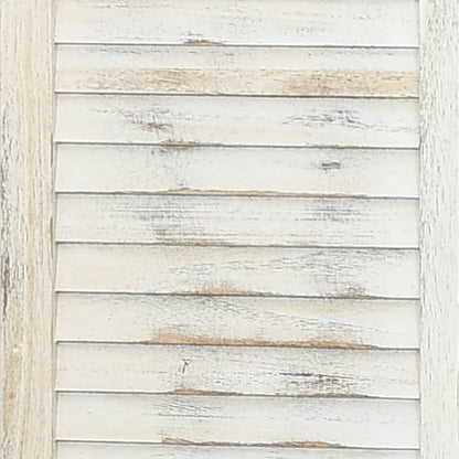 5-tlg. Raumteiler Antikweiß 178,5x166 cm Massivholz - Pazzar.ch