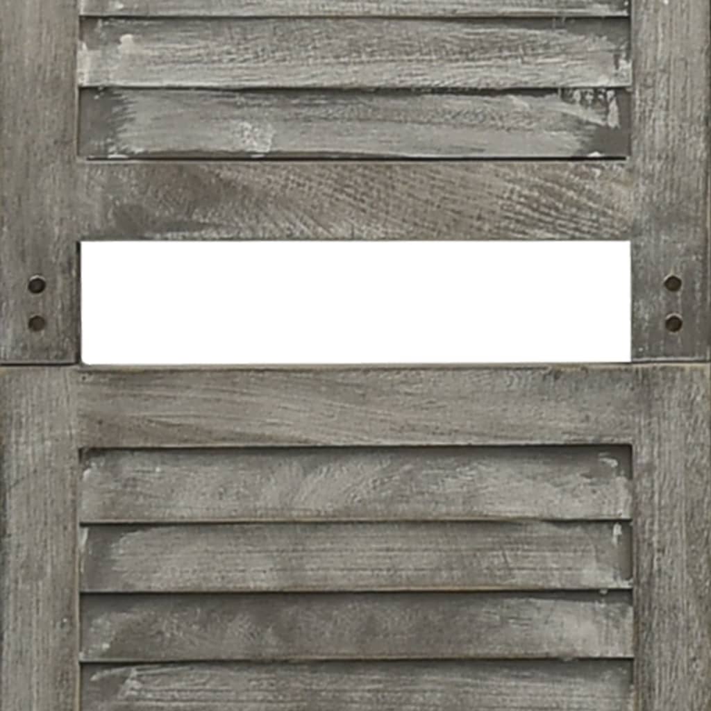 5-tlg. Raumteiler Grau 179x166 cm Massivholz - Pazzar.ch