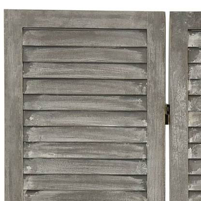 6-tlg. Raumteiler Grau 214x166 cm Massivholz - Pazzar.ch