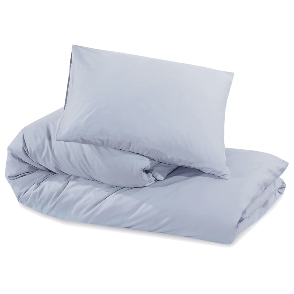 Bettwäsche-Set Grau 240x220 cm Leichte Mikrofaser - Pazzar.ch