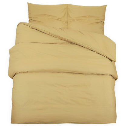 Bettwäsche-Set Taupe 135x200 cm Leichte Mikrofaser - Pazzar.ch