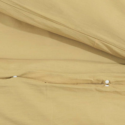 Bettwäsche-Set Taupe 135x200 cm Leichte Mikrofaser - Pazzar.ch