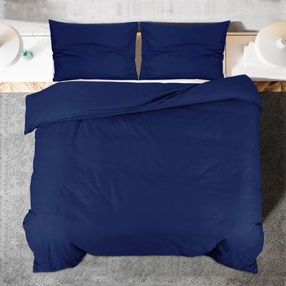 Bettwäsche-Set Marineblau 220x240 cm Leichte Mikrofaser - Pazzar.ch