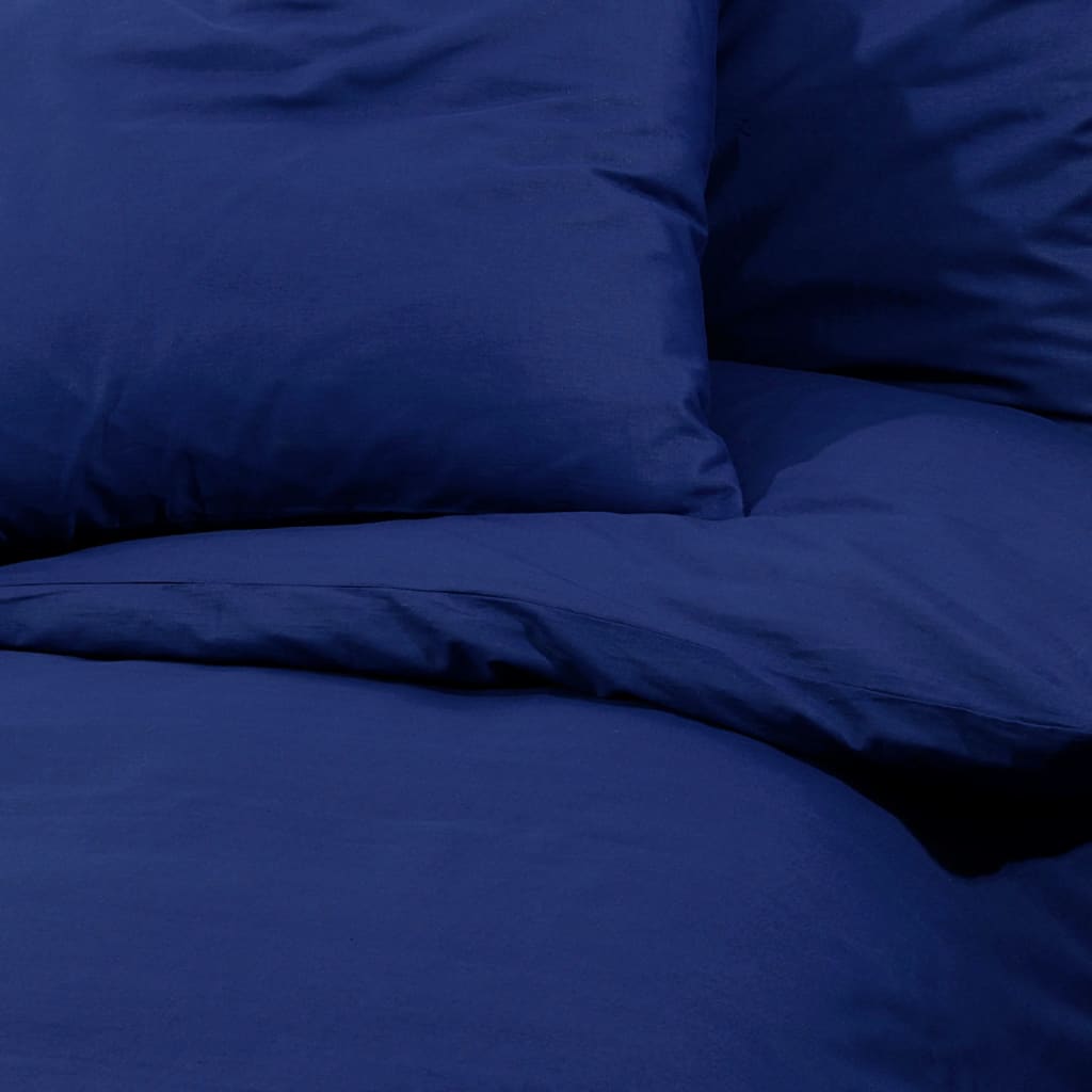 Bettwäsche-Set Marineblau 220x240 cm Leichte Mikrofaser - Pazzar.ch