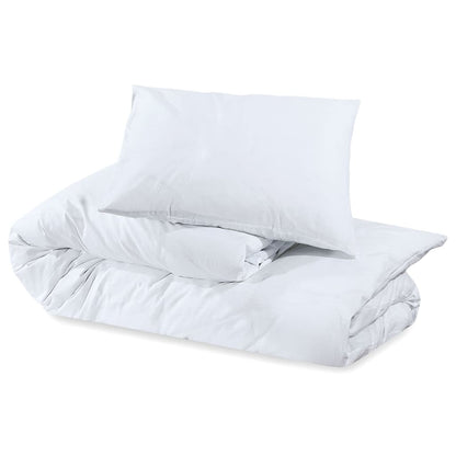 Bettwäsche-Set Weiß 200x220 cm Leichte Mikrofaser - Pazzar.ch