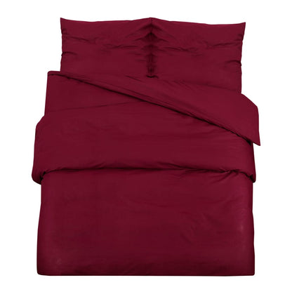 Bettwäsche-Set Bordeauxrot 240x220 cm Leichte Mikrofaser - Pazzar.ch