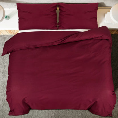 Bettwäsche-Set Bordeauxrot 240x220 cm Leichte Mikrofaser - Pazzar.ch