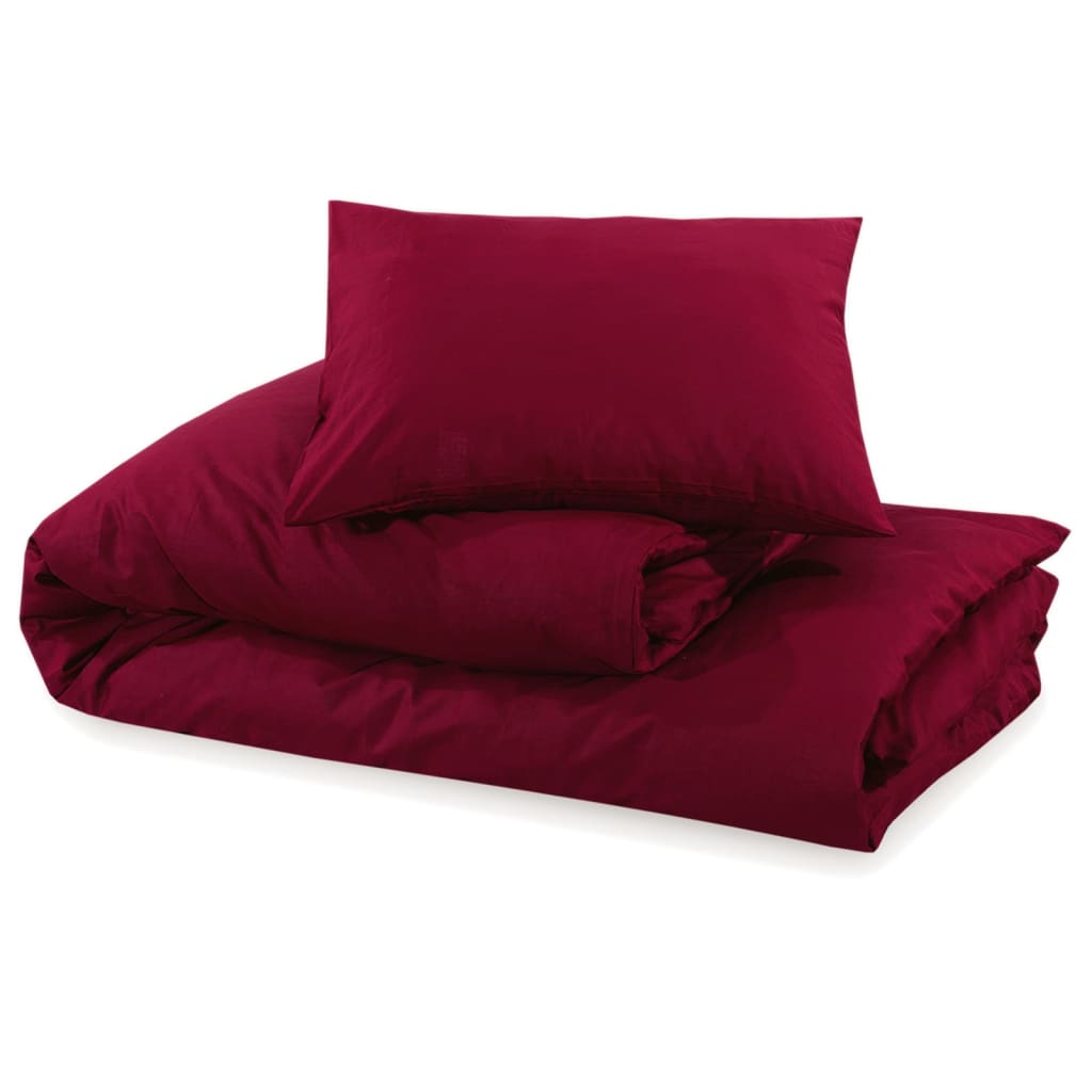 Bettwäsche-Set Bordeauxrot 240x220 cm Leichte Mikrofaser - Pazzar.ch