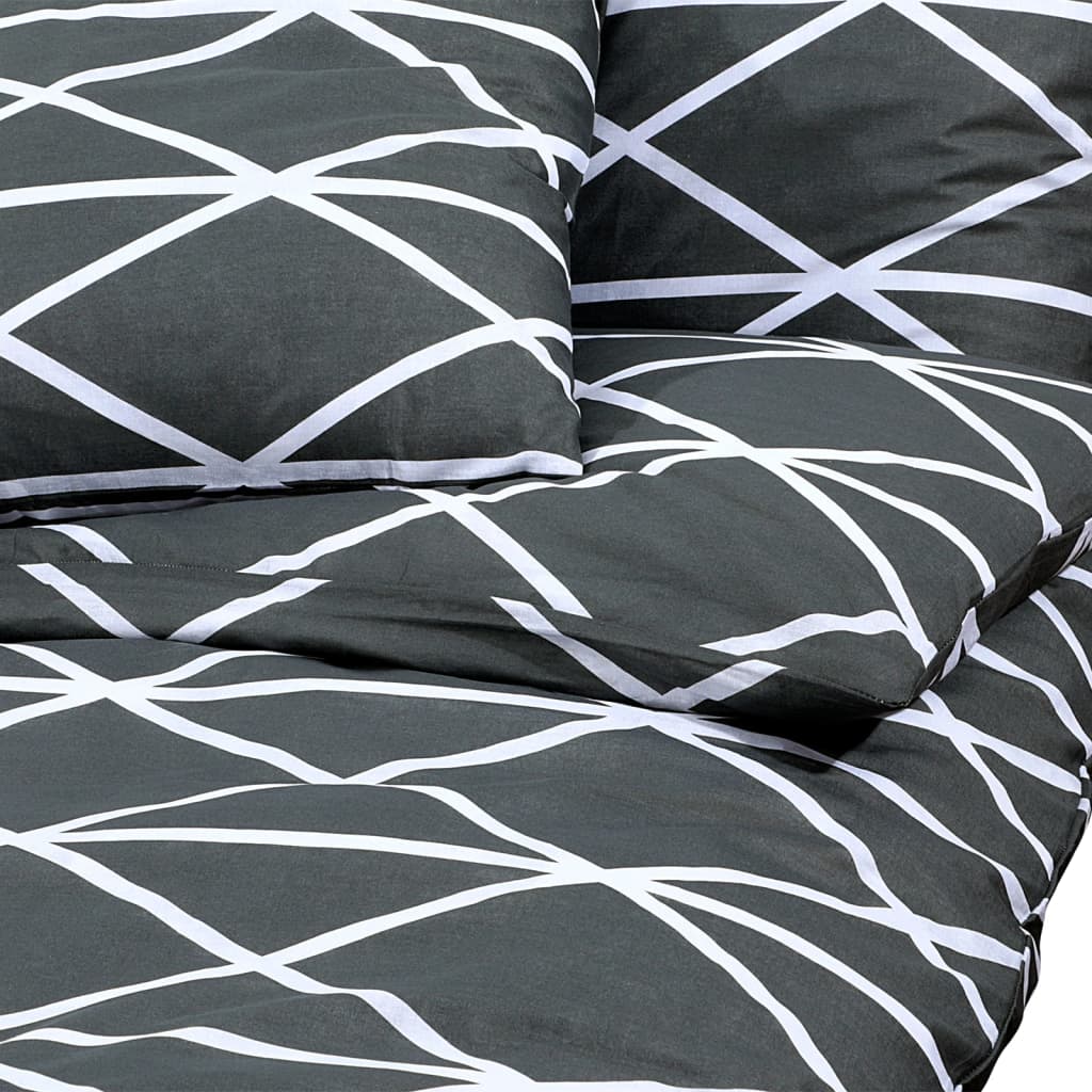 Bettwäsche-Set Grau 240x220 cm Baumwolle - Pazzar.ch