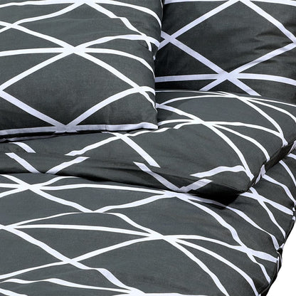 Bettwäsche-Set Grau 240x220 cm Baumwolle - Pazzar.ch