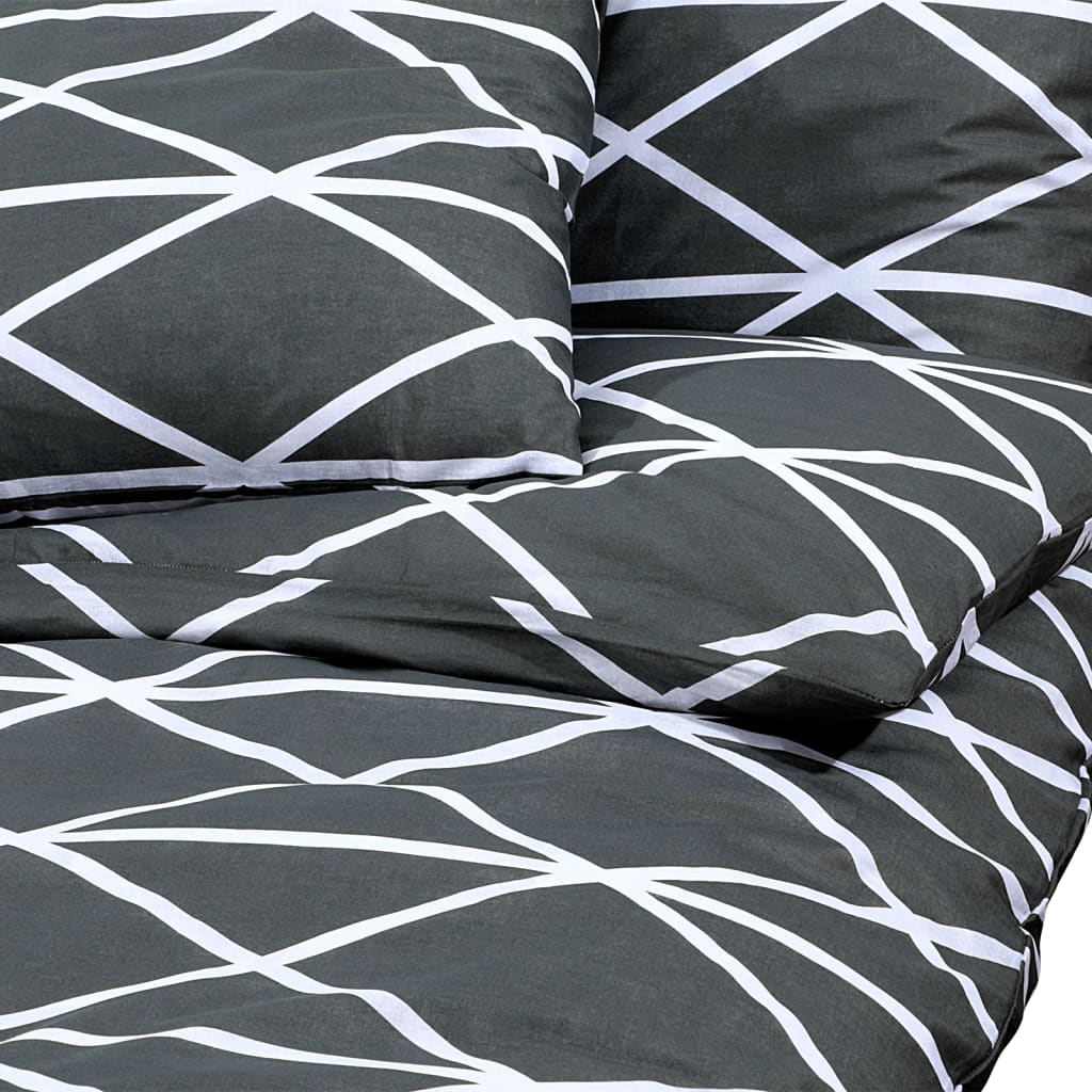 Bettwäsche-Set Grau 260x240 cm Baumwolle - Pazzar.ch