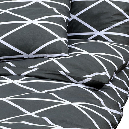 Bettwäsche-Set Grau 200x220 cm Baumwolle - Pazzar.ch