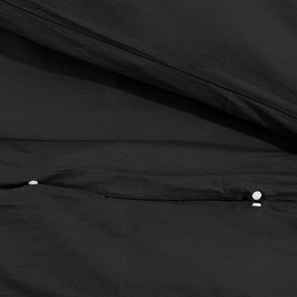 Bettwäsche-Set Schwarz 240x220 cm Baumwolle - Pazzar.ch