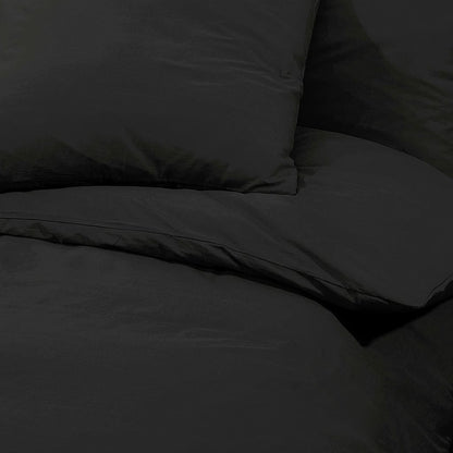 Bettwäsche-Set Schwarz 220x240 cm Baumwolle - Pazzar.ch