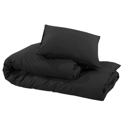 Bettwäsche-Set Schwarz 200x220 cm Baumwolle - Pazzar.ch