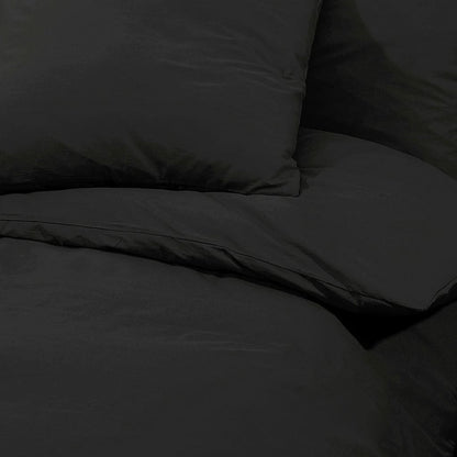 Bettwäsche-Set Schwarz 200x220 cm Baumwolle - Pazzar.ch