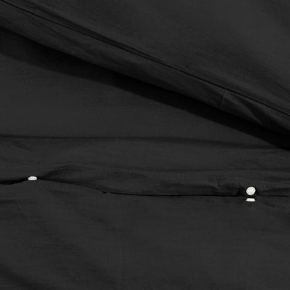 Bettwäsche-Set Schwarz 200x220 cm Baumwolle - Pazzar.ch