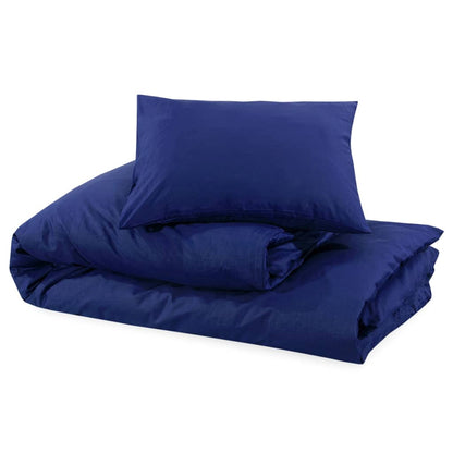 Bettwäsche-Set Marineblau 135x200 cm Baumwolle - Pazzar.ch