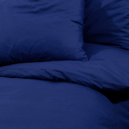 Bettwäsche-Set Marineblau 135x200 cm Baumwolle - Pazzar.ch