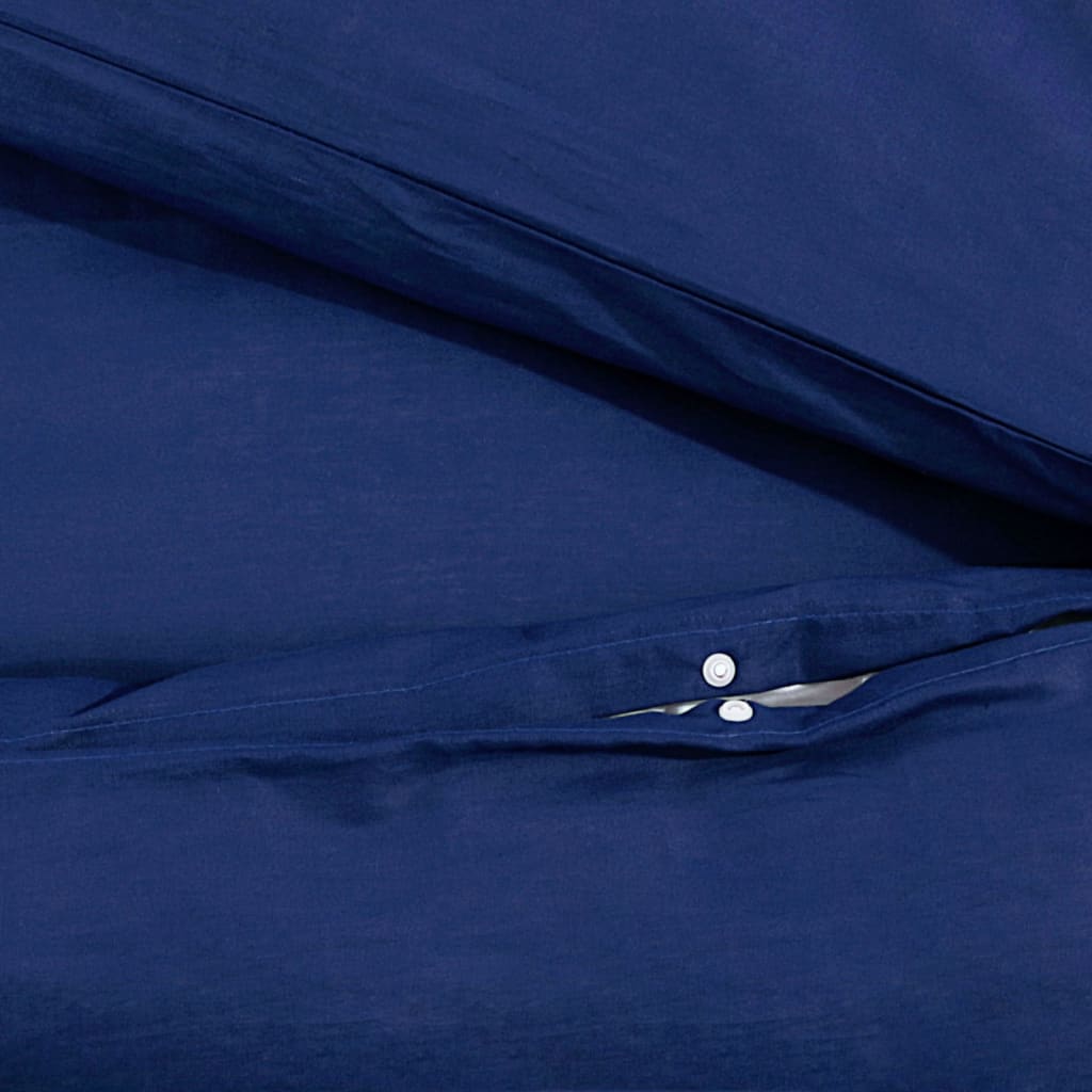 Bettwäsche-Set Marineblau 135x200 cm Baumwolle - Pazzar.ch