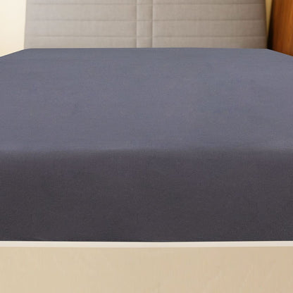 Spannbettlaken Jersey Anthrazit 160x200 cm Baumwolle - Pazzar.ch