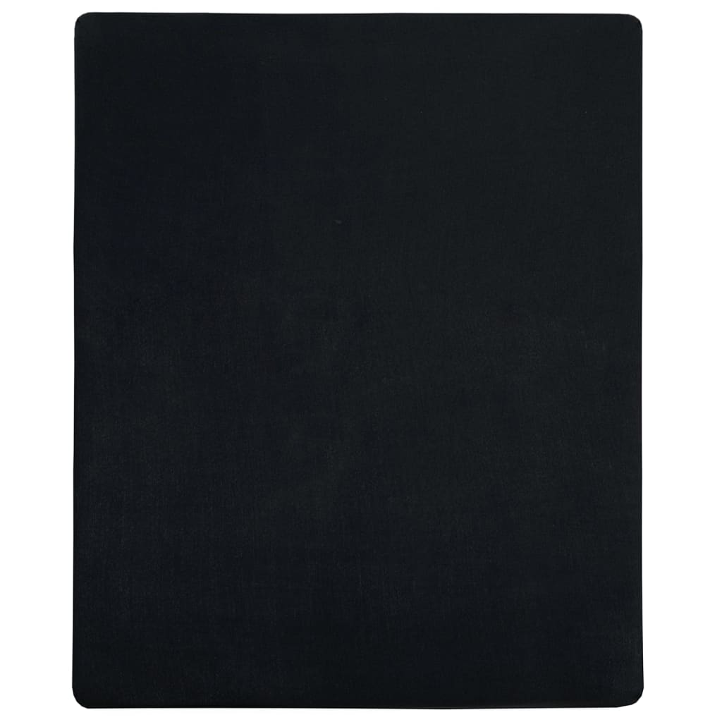 Spannbettlaken 2 Stk. Jersey Schwarz 140x200 cm Baumwolle - Pazzar.ch