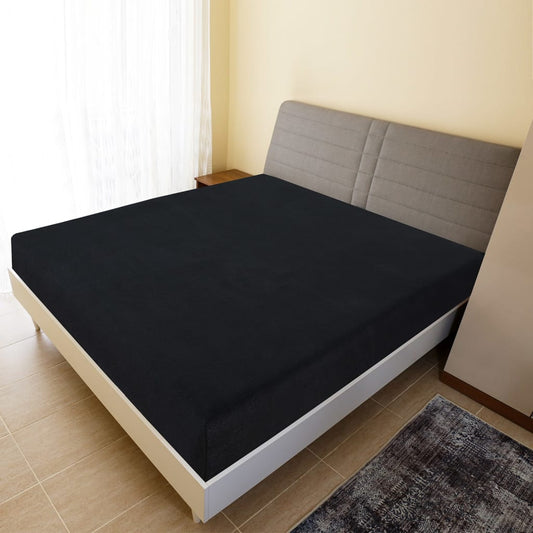 Spannbettlaken 2 Stk. Jersey Schwarz 160x200 cm Baumwolle - Pazzar.ch