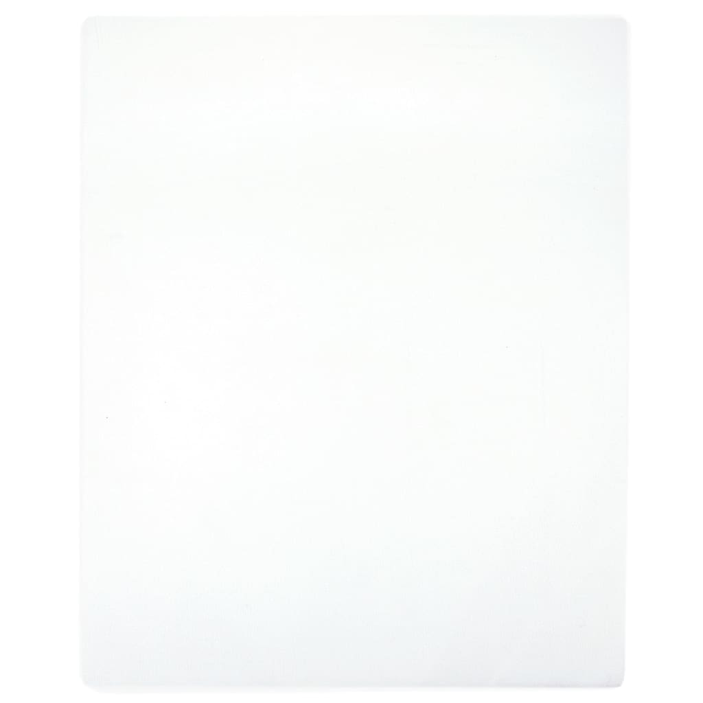Spannbettlaken Jersey Weiß 140x200 cm Baumwolle - Pazzar.ch