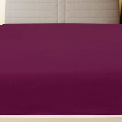 Spannbettlaken 2 Stk. Jersey Bordeauxrot 140x200 cm Baumwolle - Pazzar.ch