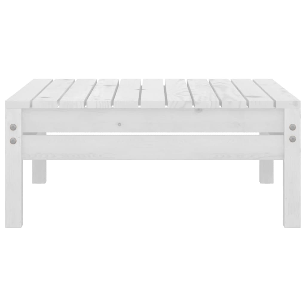 3-tlg. Garten-Lounge-Set Massivholz Kiefer Weiß - Pazzar.ch
