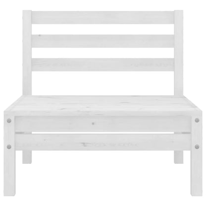 3-tlg. Garten-Lounge-Set Massivholz Kiefer Weiß - Pazzar.ch
