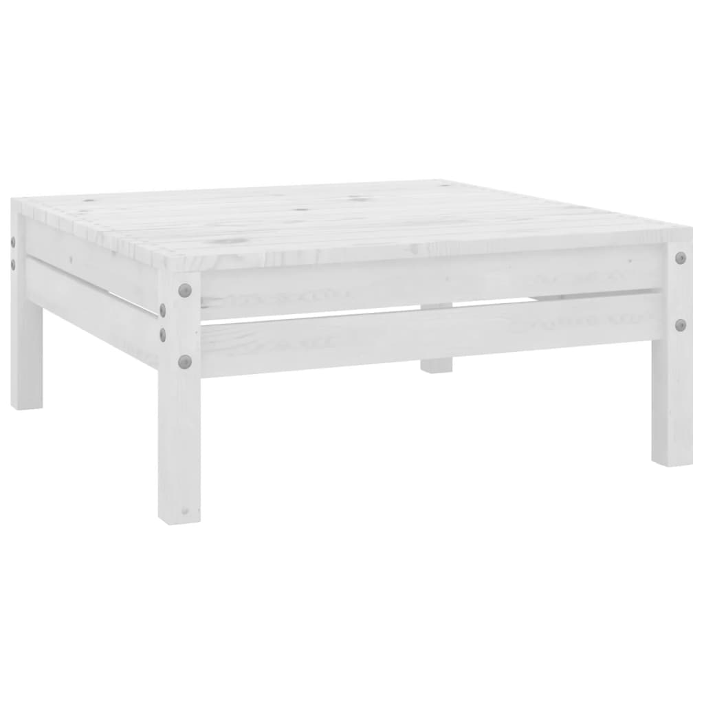 3-tlg. Garten-Lounge-Set Massivholz Kiefer Weiß - Pazzar.ch