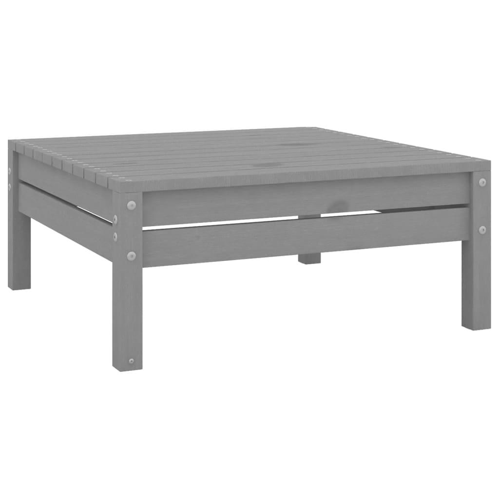 3-tlg. Garten-Lounge-Set Massivholz Kiefer Grau - Pazzar.ch