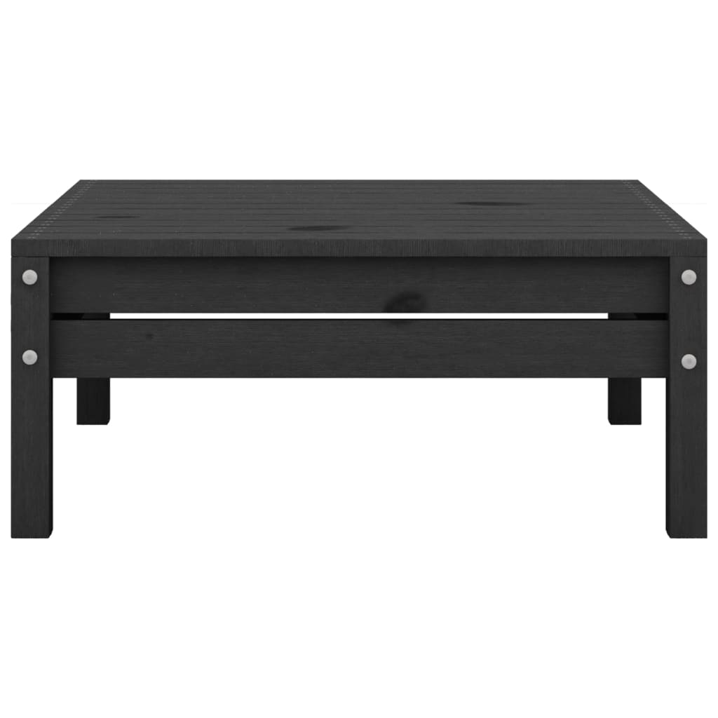 3-tlg. Garten-Lounge-Set Massivholz Kiefer Schwarz